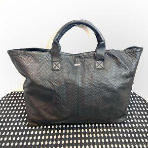 Maison Scotch 100% Sheep Leather Large Tote Black